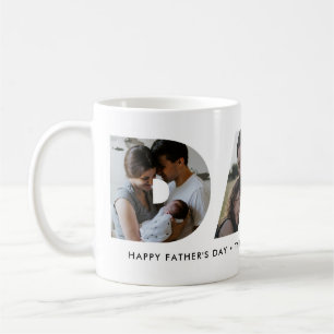 Der moderne VATER Daddy Foto Collage Cutout Vatert Kaffeetasse