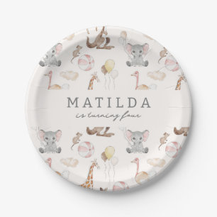 Der moderne Zirkus des Kindes Mädchen Geburtstag Pappteller