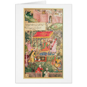 Der Mogul-Kaiser Babur empfängt die Abgesandten