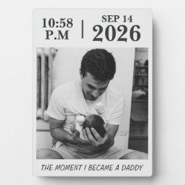 Der Moment, in dem ich Vater wurde, Personalisiert Fotoplatte
