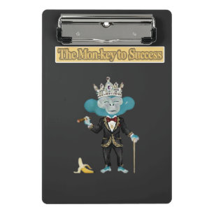 Der Mon-key zum Erfolg Geschenk Mini Klemmbrett