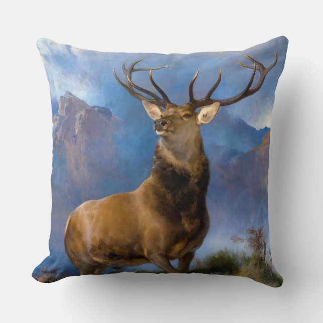 Der Monarch des Glens von Edwin Landseer Kissen (Vorderseite)