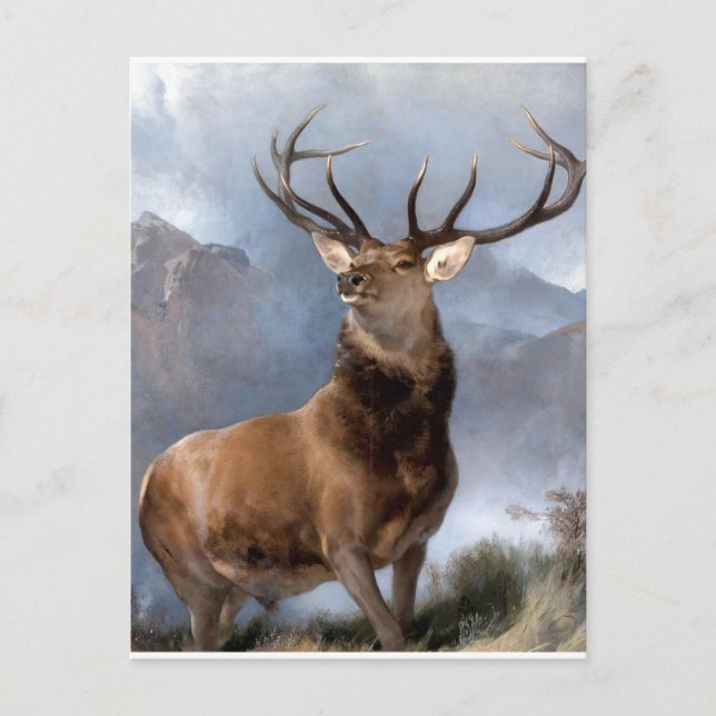 Der Monarch des Glens von Sir Edwin Landseer Postkarte (Vorderseite)