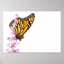 Der Monarch ist auf dem Lavendel Poster