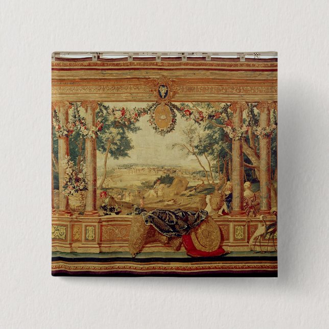 Der Monat von Juni-Chateau von Fontainebleau Button (Vorderseite)