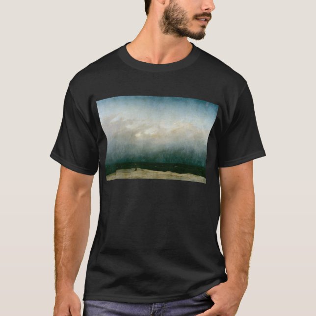 Der Mönch am Meer von Caspar David Friedrich T-Shirt (Vorderseite)