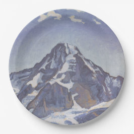 Der Mönchsberg mit Wolken (Ferdinand Hodler) Pappteller