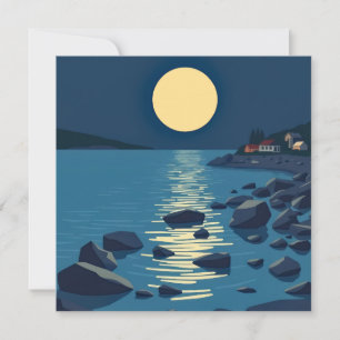 der Mond, der auf das Meer reflektiert