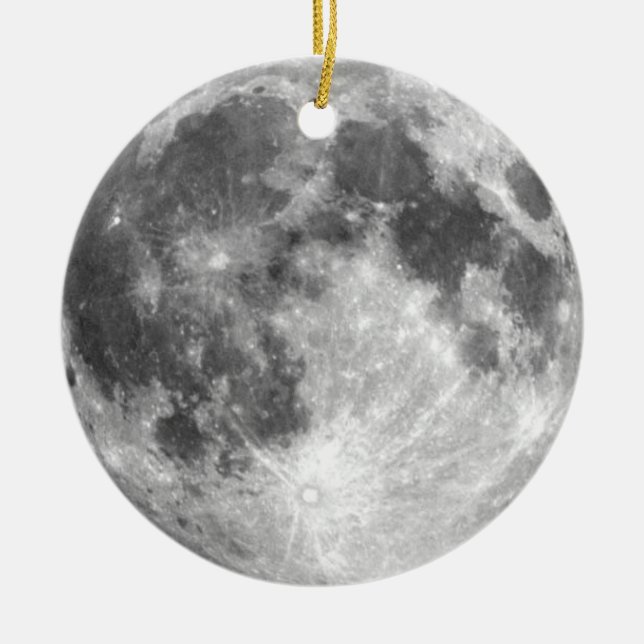 Der MOND DER PLANETEN-ERDE (Sonnensystem) ~ Keramik Ornament (Vorne)