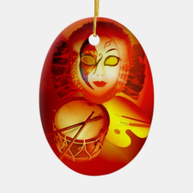 Der Mond Dummer Keramikornament (Vorne)