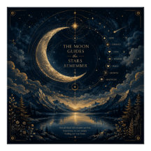 Der Mond führt | Himmlische Mond- und Sternenkunst