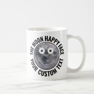 Der Mond Glückliches Gesicht Personalisierter Groß Kaffeetasse