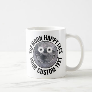 Der Mond Glückliches Gesicht Personalisierter Groß Kaffeetasse