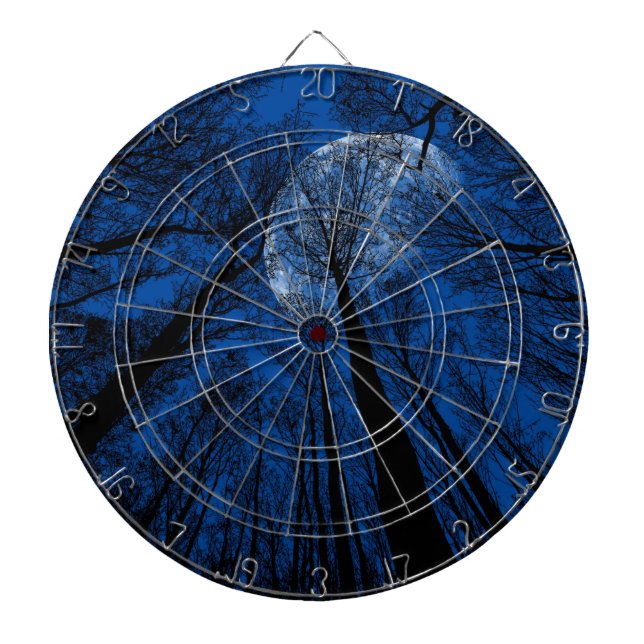 Der Mond in der nächtlichen Himmel Dartscheibe (vorne)