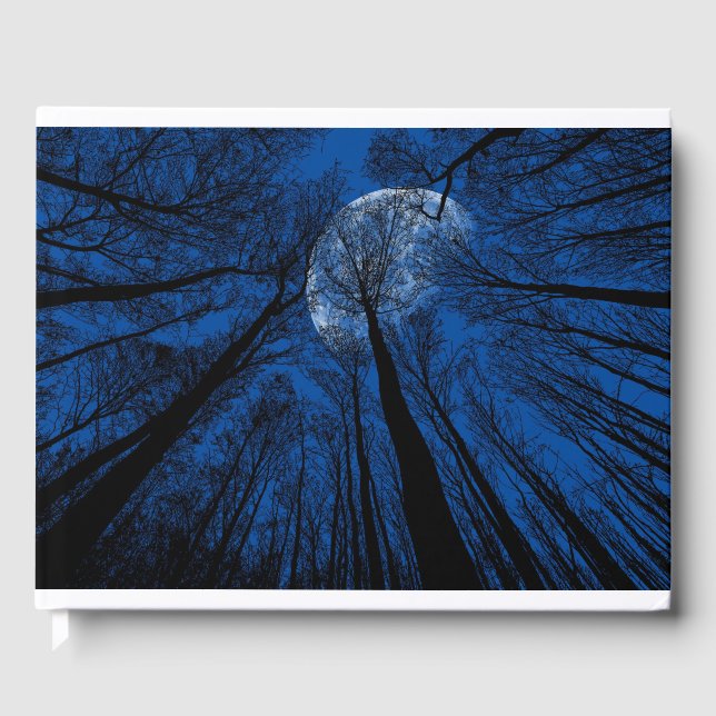 Der Mond in der nächtlichen Himmel Gästebuch (Vorderseite)