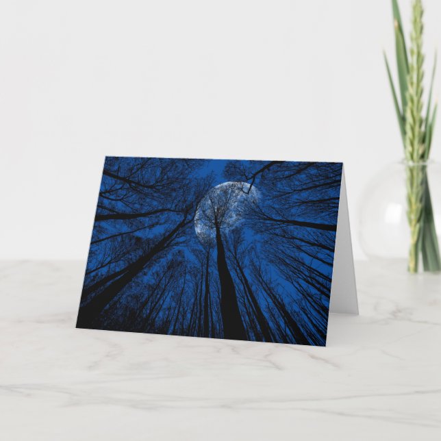 Der Mond in der nächtlichen Himmel Karte (Vorderseite)