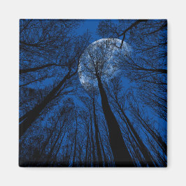 Der Mond in der nächtlichen Himmel Magnet