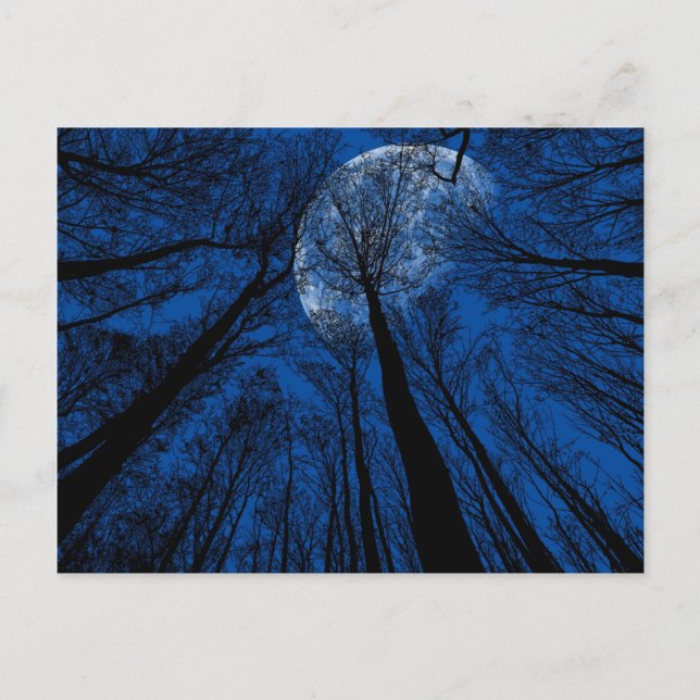 Der Mond in der nächtlichen Himmel Postkarte (Vorderseite)