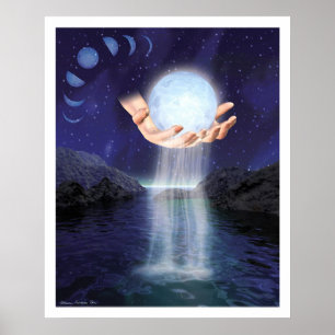 Der Mond in ihren Händen Poster