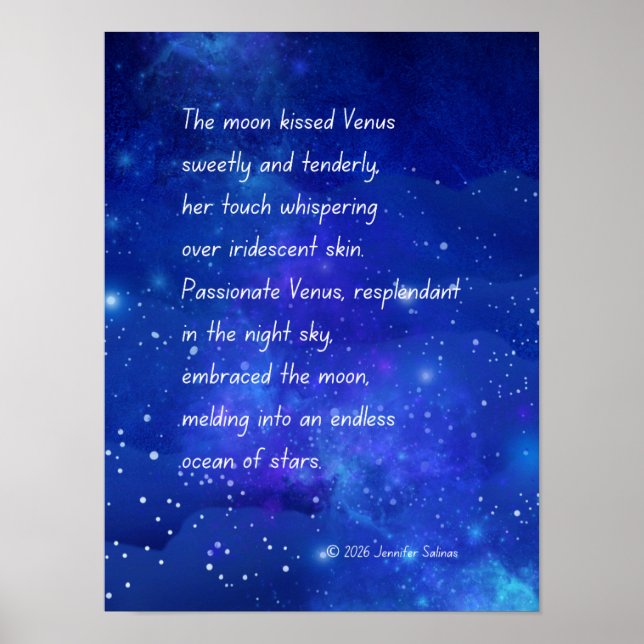 Der Mond küsste Venus Poster (Vorne)