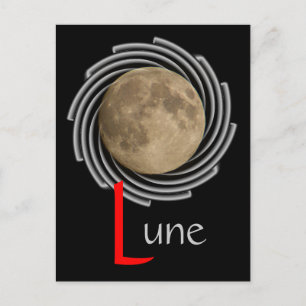 Der Mond, la lune, la luna, the moon Postkarte