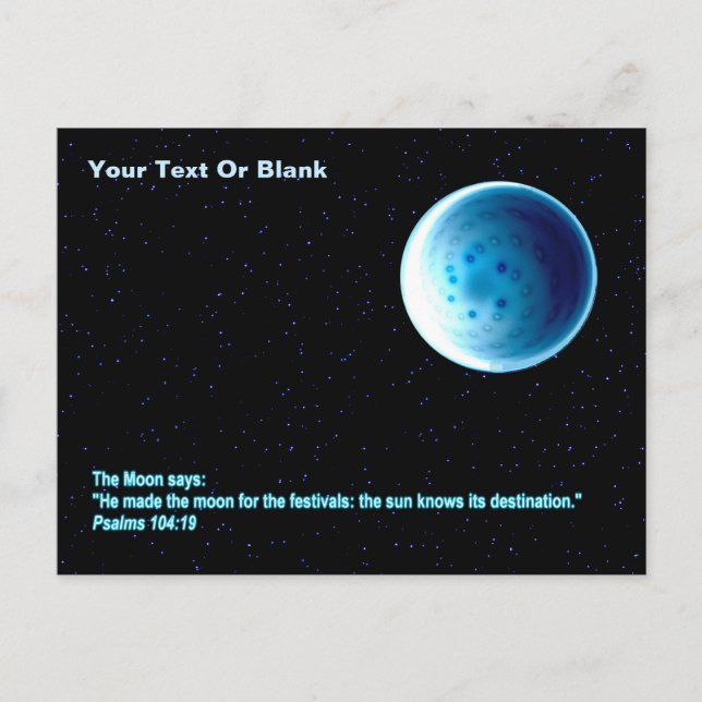 Der Mond - Perek Shirah Postkarte (Vorderseite)