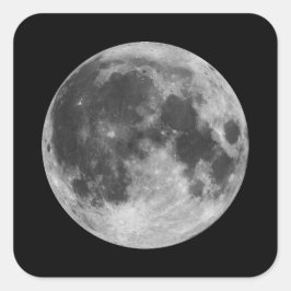 Der Mond Quadratischer Aufkleber