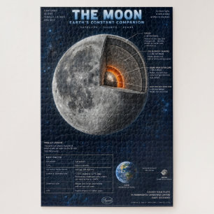 Der Mond-Querschnitt-Wissenschafts-Infografik