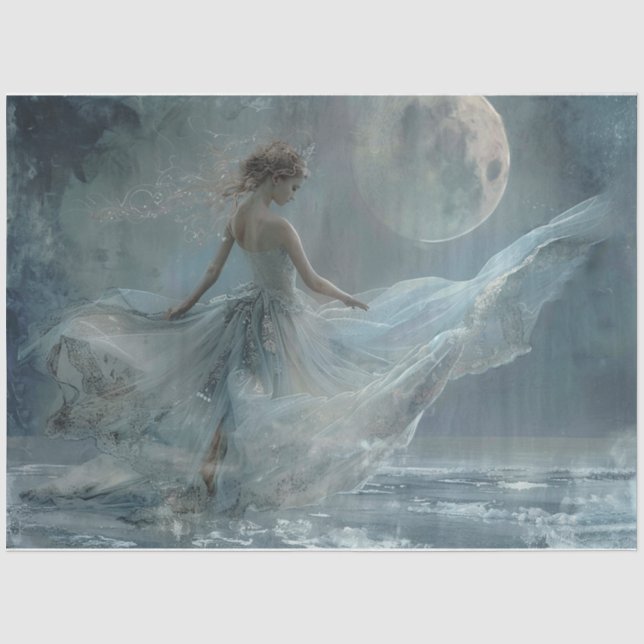 Der Mond und das Meer Seidenpapier (Vorderseite)