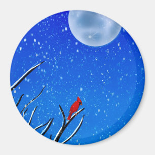 Der Mond und der Kardinal Magnet