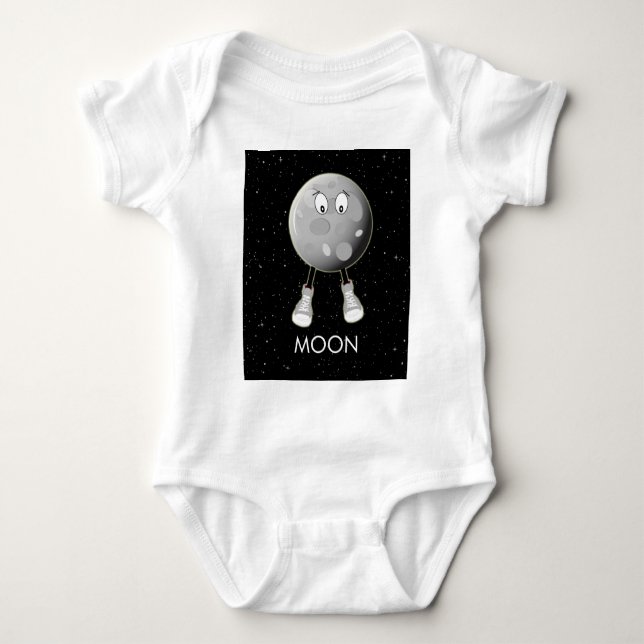 Der Mond und die Sterne im All Baby Strampler (Vorderseite)
