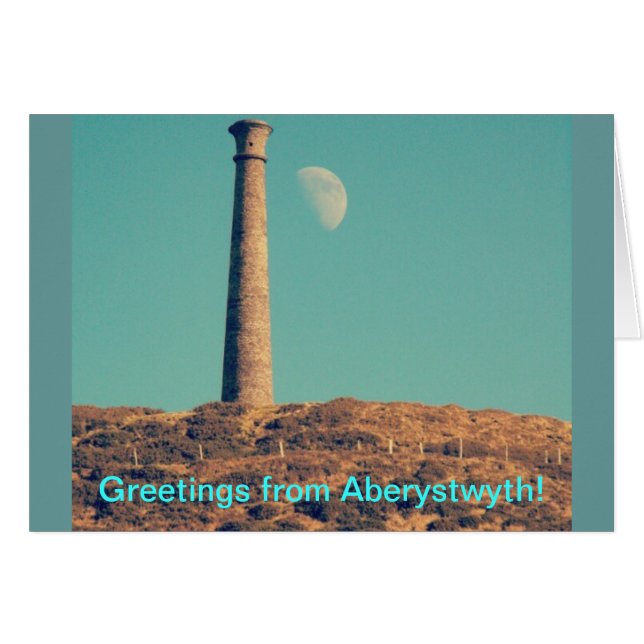Der Mond und ein Turm: Aberystwyth (Vorderseite (Horizontal))
