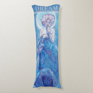 "Der Mond" von Mucha, Dream Blue Body Pillow Seitenschläferkissen