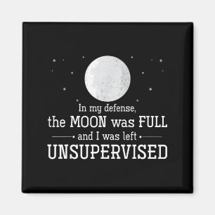 Der Mond war voll und blieb unbeaufsichtigt Magnet