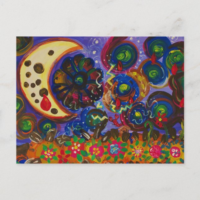 Der Mond wurde von ihrem Schatten verwundet Postkarte (Vorderseite)