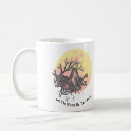 Der Mondführer, Wolf auf dem Mond und Handschrift  Kaffeetasse