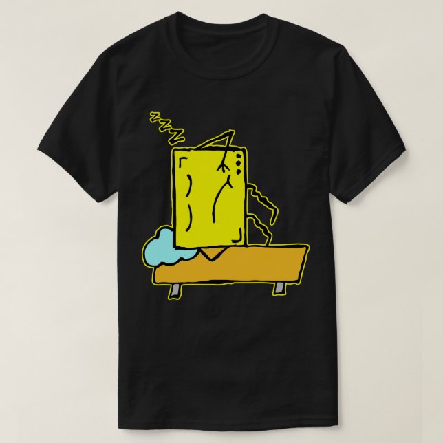 Der Monitor ist eingeschlafen Computer-Nerd T-Shirt (Design vorne)