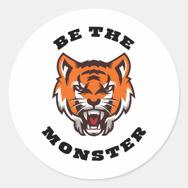 DER MONSTER RUNDER AUFKLEBER (Vorderseite)