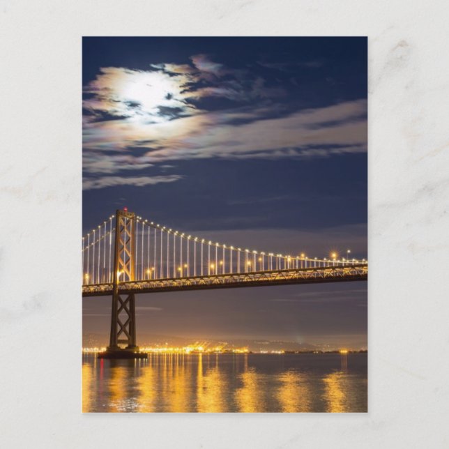 Der Monsun heute Abend über der Bay Bridge Postkarte (Vorderseite)