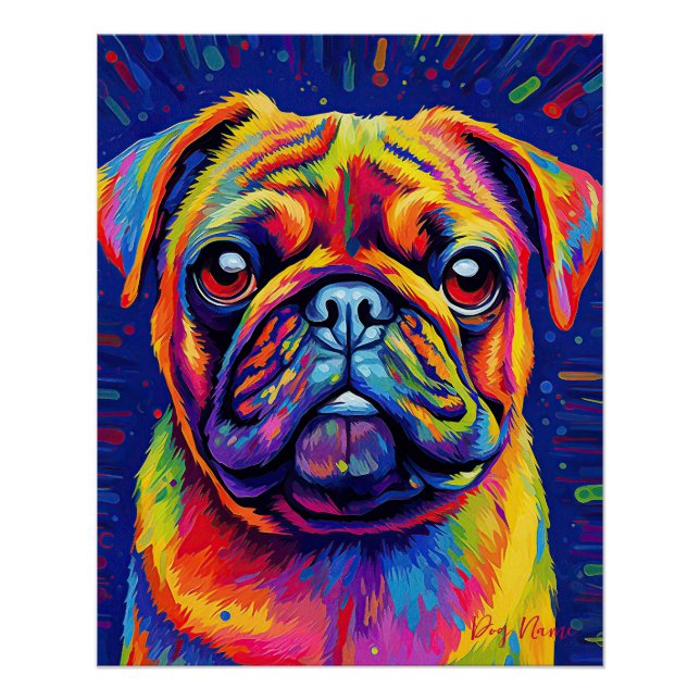 Der Mops Dog 004 - Zetton Ziana Poster (Vorderseite)