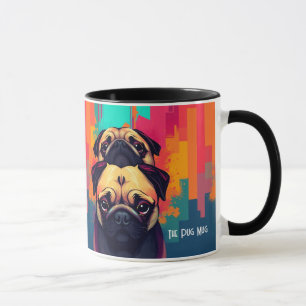 "Der Mops-Tasse" - Braune Mops-Hund-Kaffeetasse Tasse
