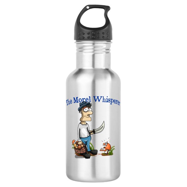 Der Morel Whisperer Edelstahlflasche (Vorderseite)