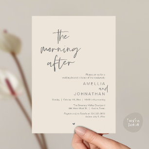 Der Morgen danach, moderner Post-Wedding-Brunch Einladung
