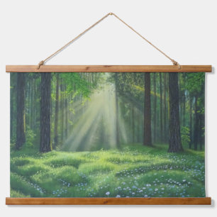 "Der Morgen ist kaputt" Wandteppich Mit Holzrahmen