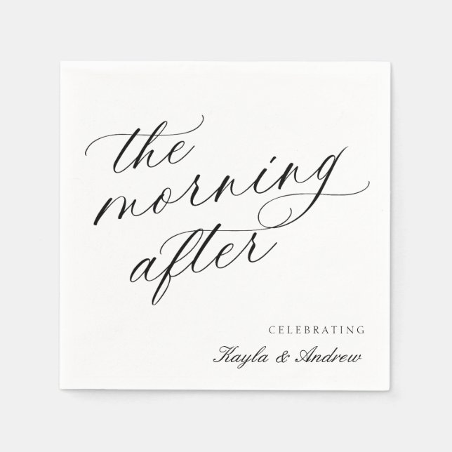 Der Morgen nach der Hochzeit Napkins Serviette (Vorderseite)