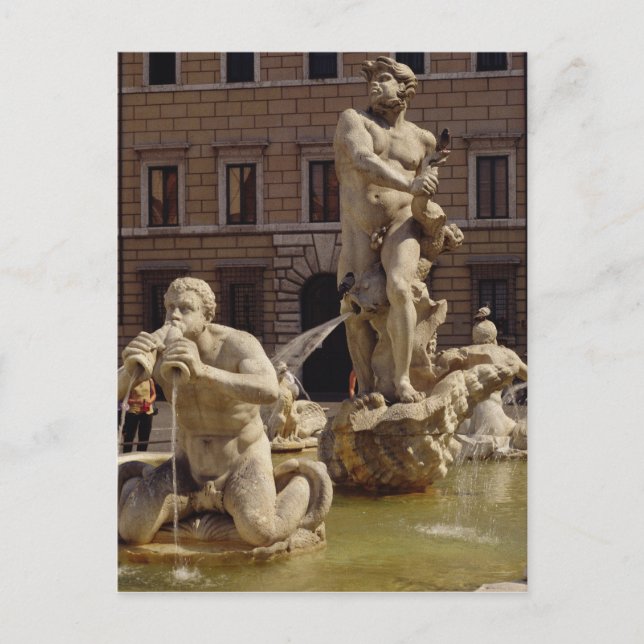 Der Moro-Brunnen Postkarte (Vorderseite)
