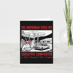 Der Mothman stahl meinen Katalysator Retro-Spaß Karte