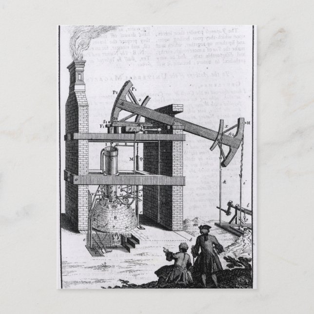 Der Motor, Wasser durch Feuer zu sammeln Postkarte (Vorderseite)