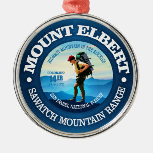Der Mount Elbert (Wanderer C) Silbernes Ornament
