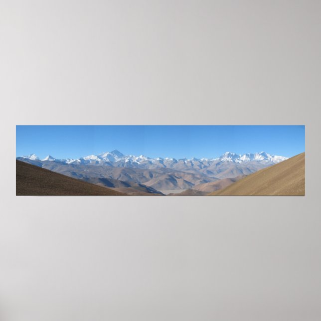 Der Mount Everest Panorama mit enormer High Resolu Poster (Vorne)